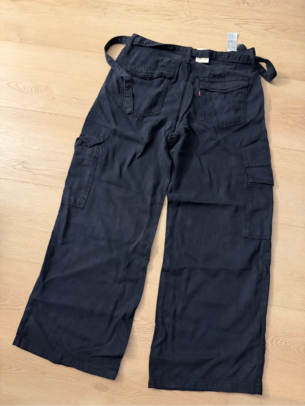 Levi's Black Baggy Dad Cargos Pants